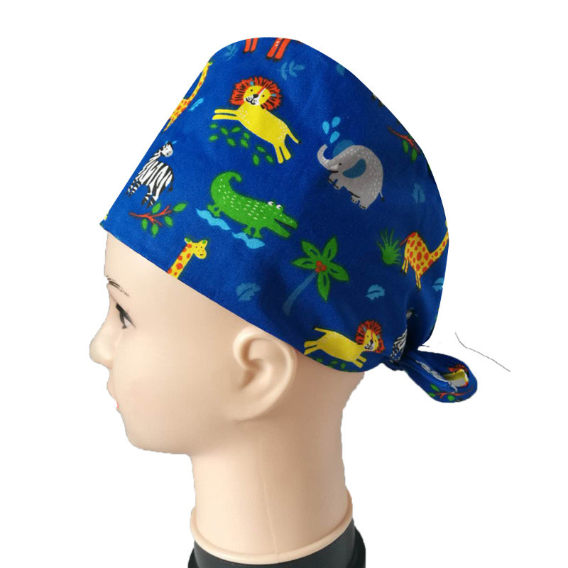 [Hàng mới về] Mũ cotton y tá bác sĩ bệnh nhân họa tiết in đa dạng