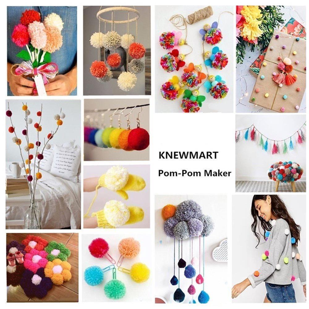 WAY2TOP 2 Cái / lốc Pompom Maker Kim Thủ Công Móc Sợi Dệt Dụng Cụ