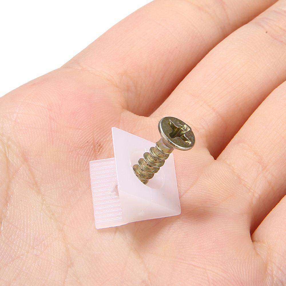 Bộ 50 Phụ Kiện Kim Loại Cố Định Góc Đồ Nội Thất Kèm Ốc Vít