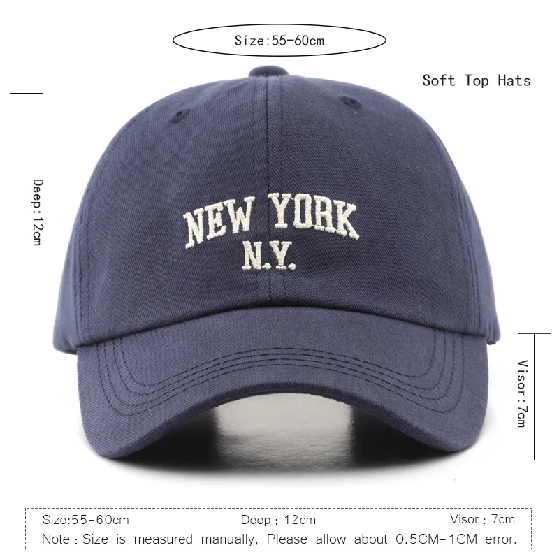 Mũ lưỡi trai nam nữ thêu chữ vải kaki, nón kết thời trang Hàn Quốc cao cấp NEW YORK NY
