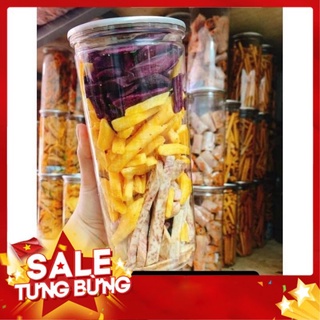 Khoai cọng sấy mix 3 vị lon pet 300gr