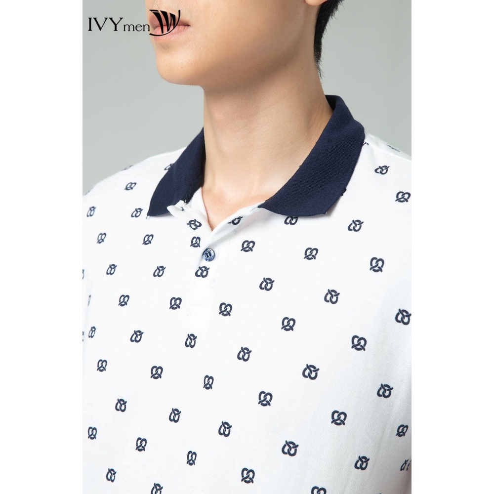 [NHẬP WABRTL5 GIẢM 10% TỐI ĐA 50K ĐH 250K ]Áo polo nam họa tiết IVY moda MS 57E2301