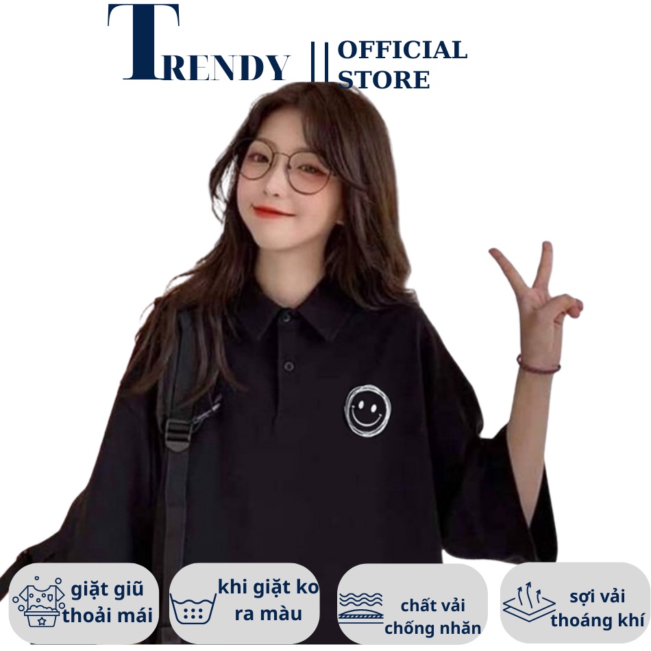 Áo Thun Polo Đẹp Unisex Nam Nữ Form Rộng Có Cổ Màu Đen Trắng Đủ Size,  Áo Phông Ovesize Nam Nữ Giá Rẻ 1K Đẹp Cá Tính