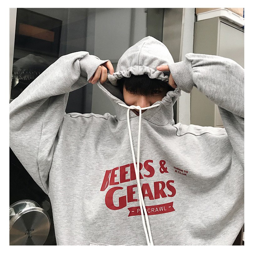 Áo Khoác Thun Nam Có Mũ Hoodie Gear Unisex Dáng RỘng Big size Đẹp