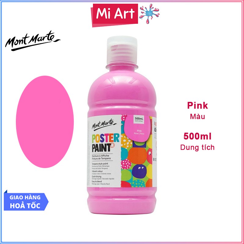 Màu Nước Poster Paint Mont Marte 500ml - Pink - MPST0021