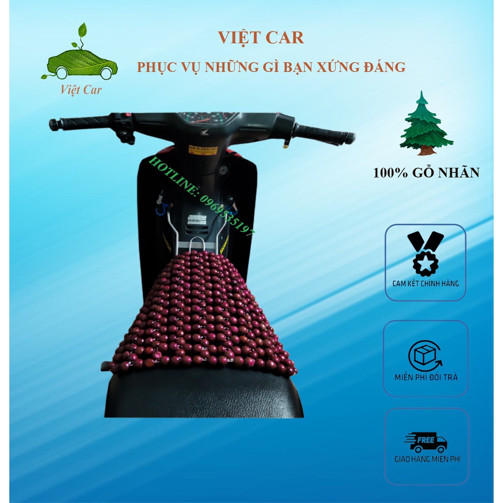 Miếng lót yên xe máy hạt gỗ