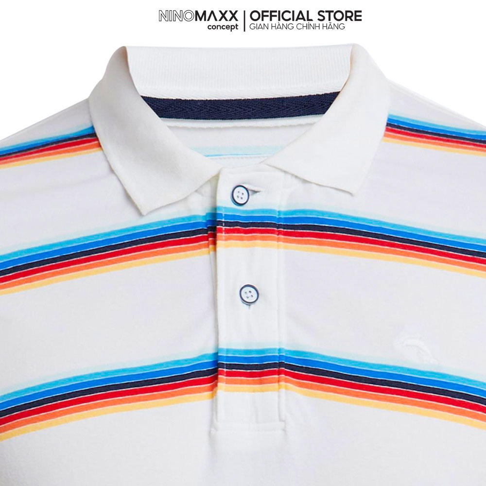 NINOMAXX Standard Polo - Áo polo sọc Nam tay ngắn chất liệu CNT 1902057