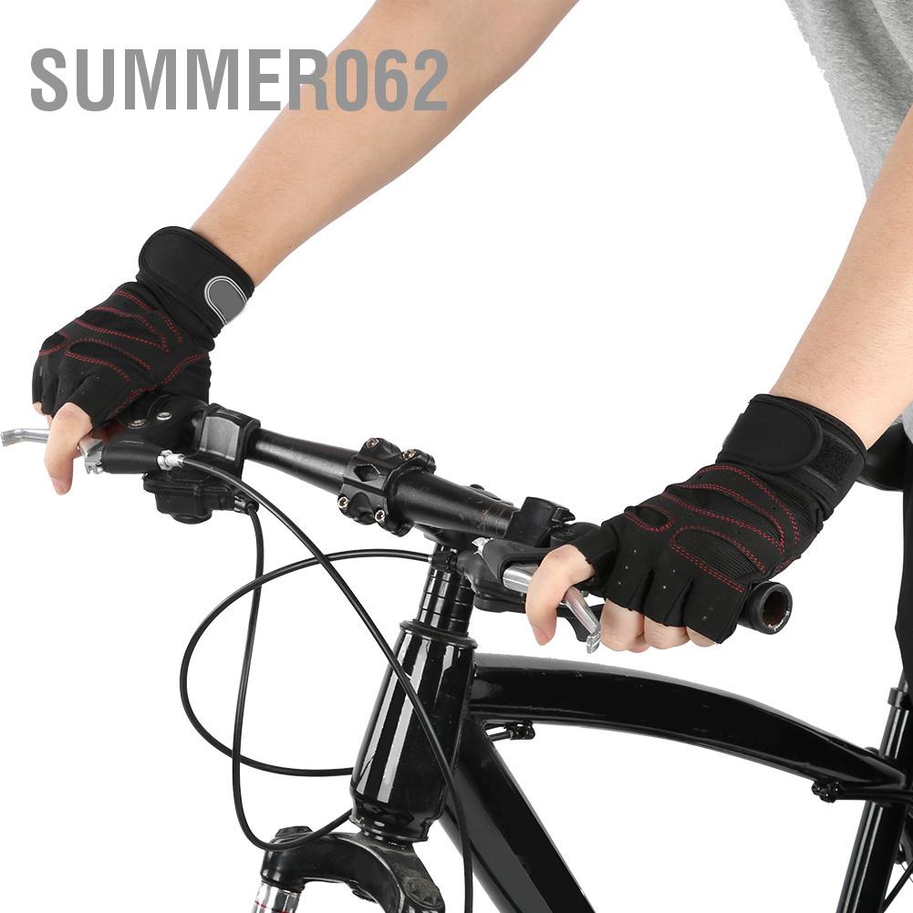 Summer062 Unisex Fitness Anti-Skid Half Finger Gloves for Outdoor Sports Bike Cycling Weight Lifting Workout