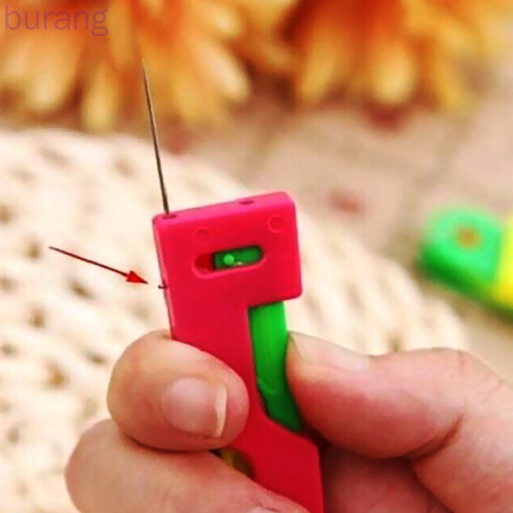 3pcs Color Random Mini Automatic Needle Threader Sewing Threading Guide Device Sewing Tool