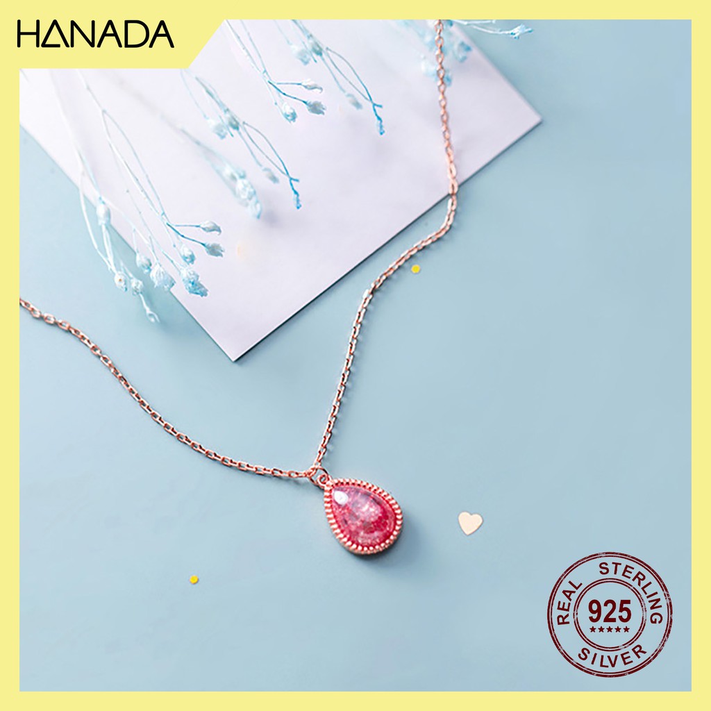 Dây Chuyền Bạc 925 Hanada N34.N.1.B.360.0157 Giọt Nước Đá