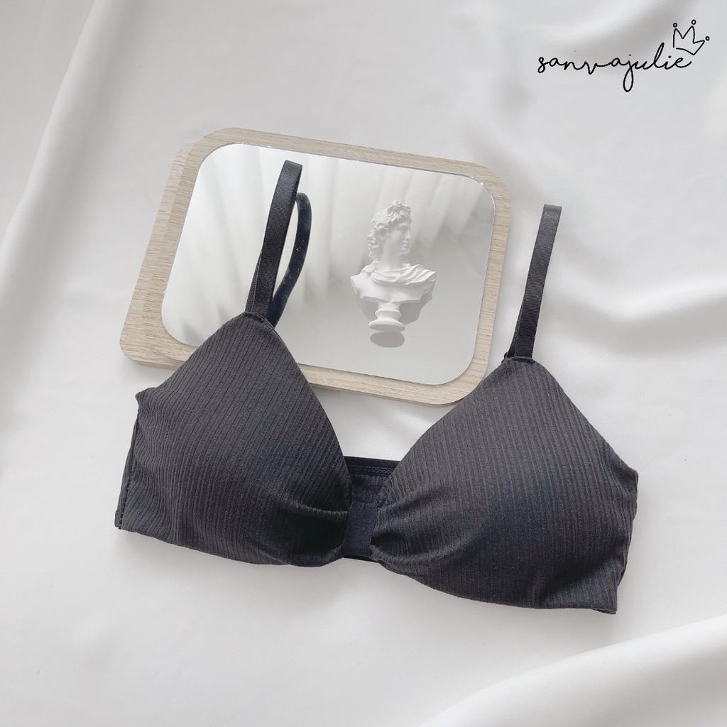 Áo lót học sinh - Áo ngực mút mỏng Bralette nơ chụm đệm tôn dáng