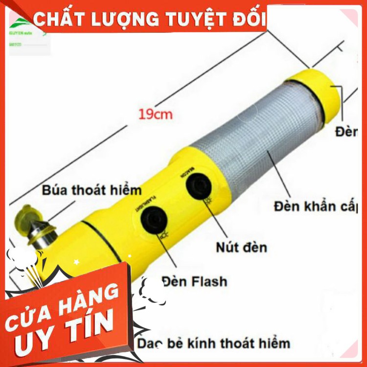 [FREE SHIP]Búa thoát hiểm đa năng trên oto 4 in 1