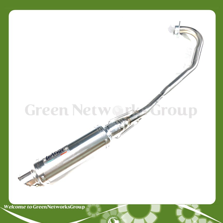 Pô Leovince bạc + cổ pô Exciter 135 Greennetworks