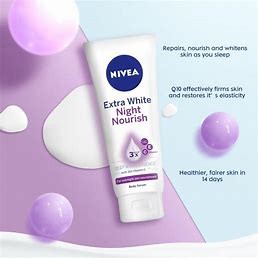 Serum Dưỡng Thể Nivea Giúp Săn Da, Dưỡng Sáng Ban Đêm 200ml Extra White Night Nourish Body Serum