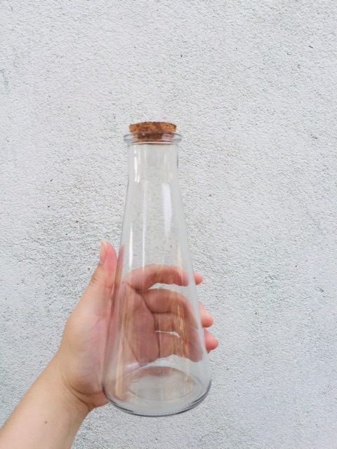 Chai nón 350ml nút gỗ ép thuỷ tinh | BigBuy360 - bigbuy360.vn