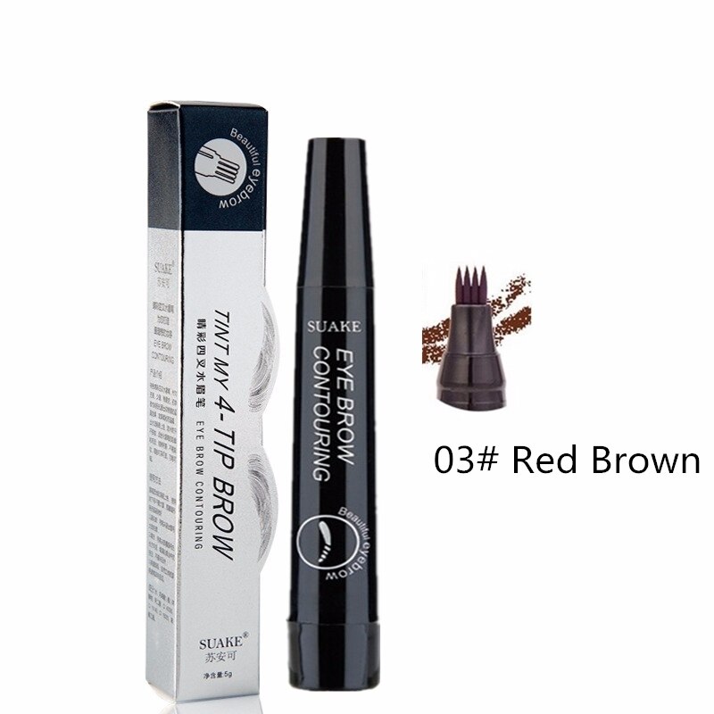 [Hàng mới về] Bút Kẻ Lông Mày Dạng Lỏng Thiết Kế 4 Ngòi Tạo Hiệu Ứng 3d Tự Nhiên
