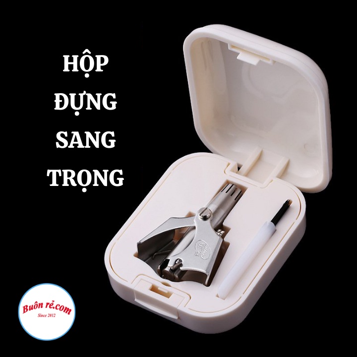 Dụng cụ tỉa lông mũi cầm tay Kèm Hộp bằng thép không gỉ – Dụng cụ cắt tỉa lông mũi không đau an toàn vệ sinh Br 01616