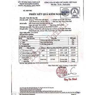 Tinh dầu bạc hà Thái Hà