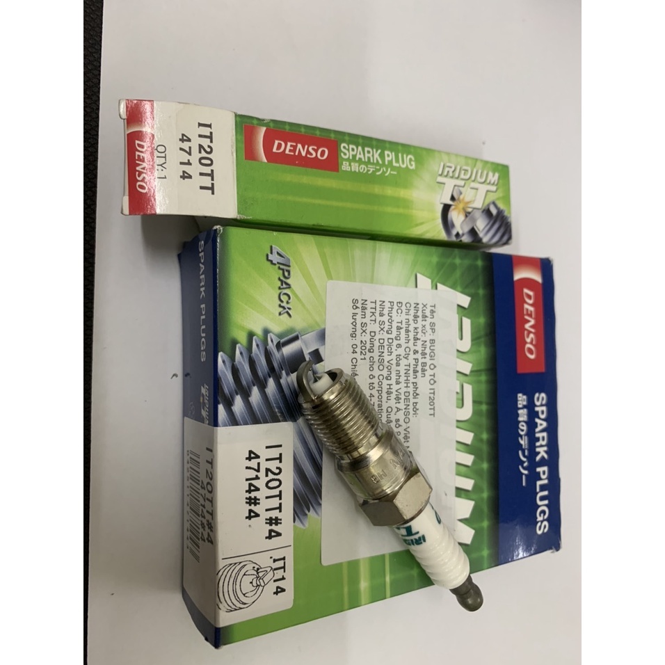 BUGI DENSO IRIDIUM IT20TT ( BUGI CHÂN NGẮN FORD COSPORT, FORD FOCUS, FIAT,...)