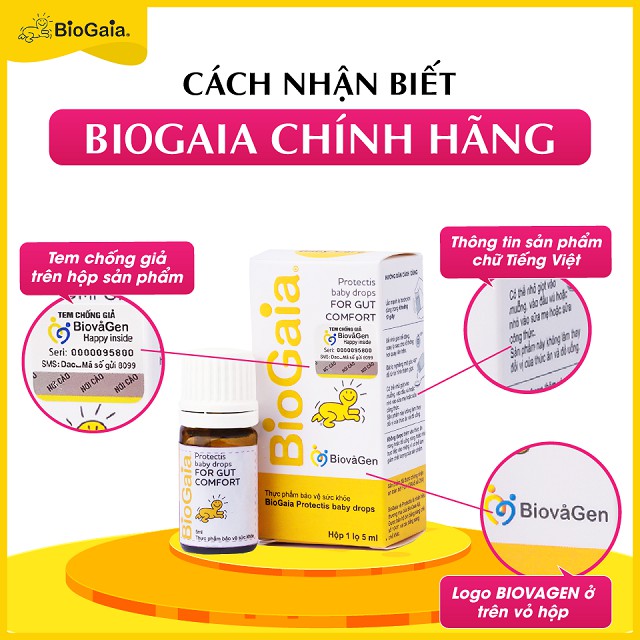 Biogaia Protectis Drops 5ml - Biogaia dạng viên  [Chính Hãng] men vi sinh tăng cường hấp thu miễn dịch, hết táo bón