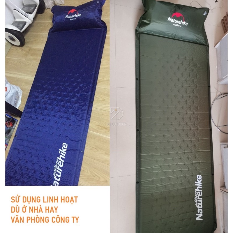 Đồ cắm trại Naturehike campoutvn nệm hơi tự bơm NH15Q002-D dã ngoại du lịch A398