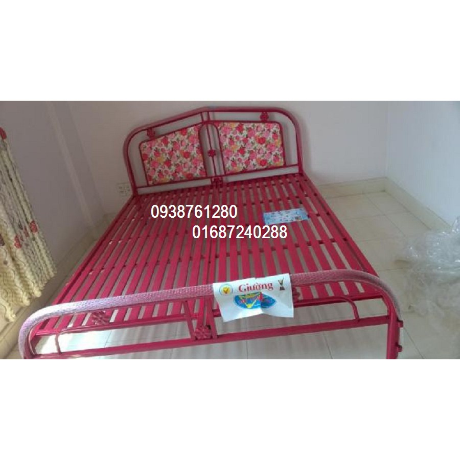 giường sắt 1m2 dài 2m