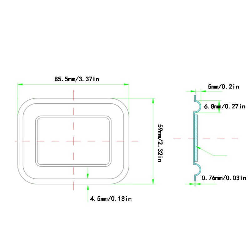 Loa Bass Woofer Bass Woofer Diaphragm Pl Hình Vuông Tản Nhiệt Đa Ứng Dụng Cho Nhà Ở / Xe Hơi