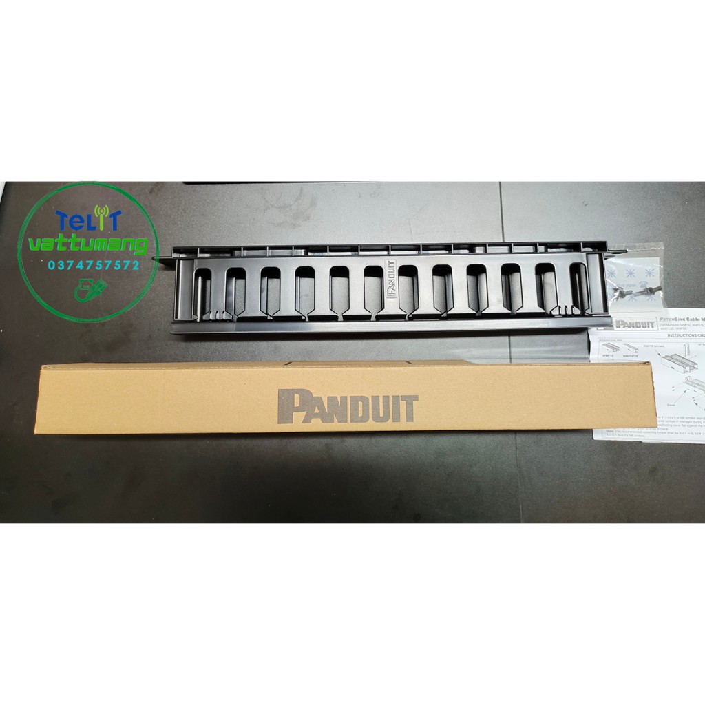 Thanh quản lý cáp ngang tủ rack 19 inches (nhựa). Thương hiệu PANDUIT cao cấp