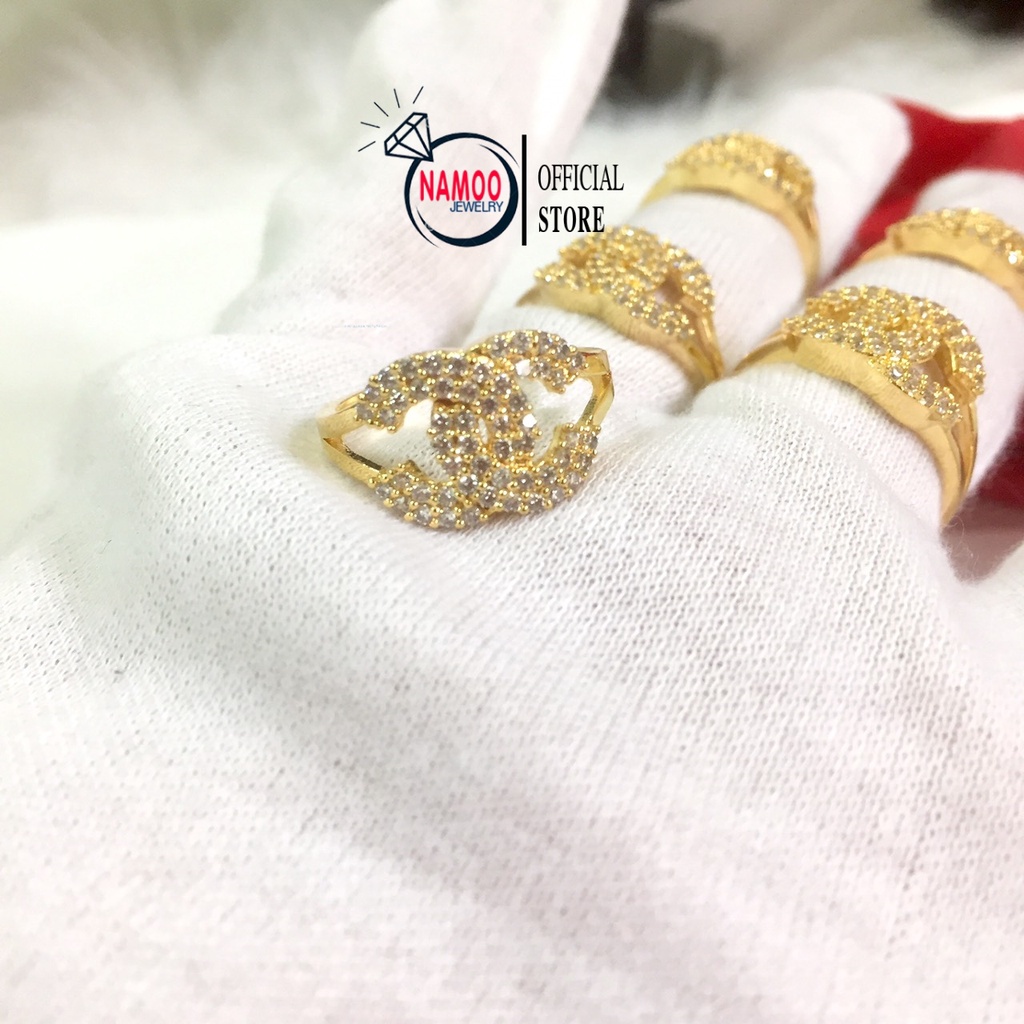 Nhẫn Nữ Đính Đá Mạ Vàng N023 Namoo Jewelry