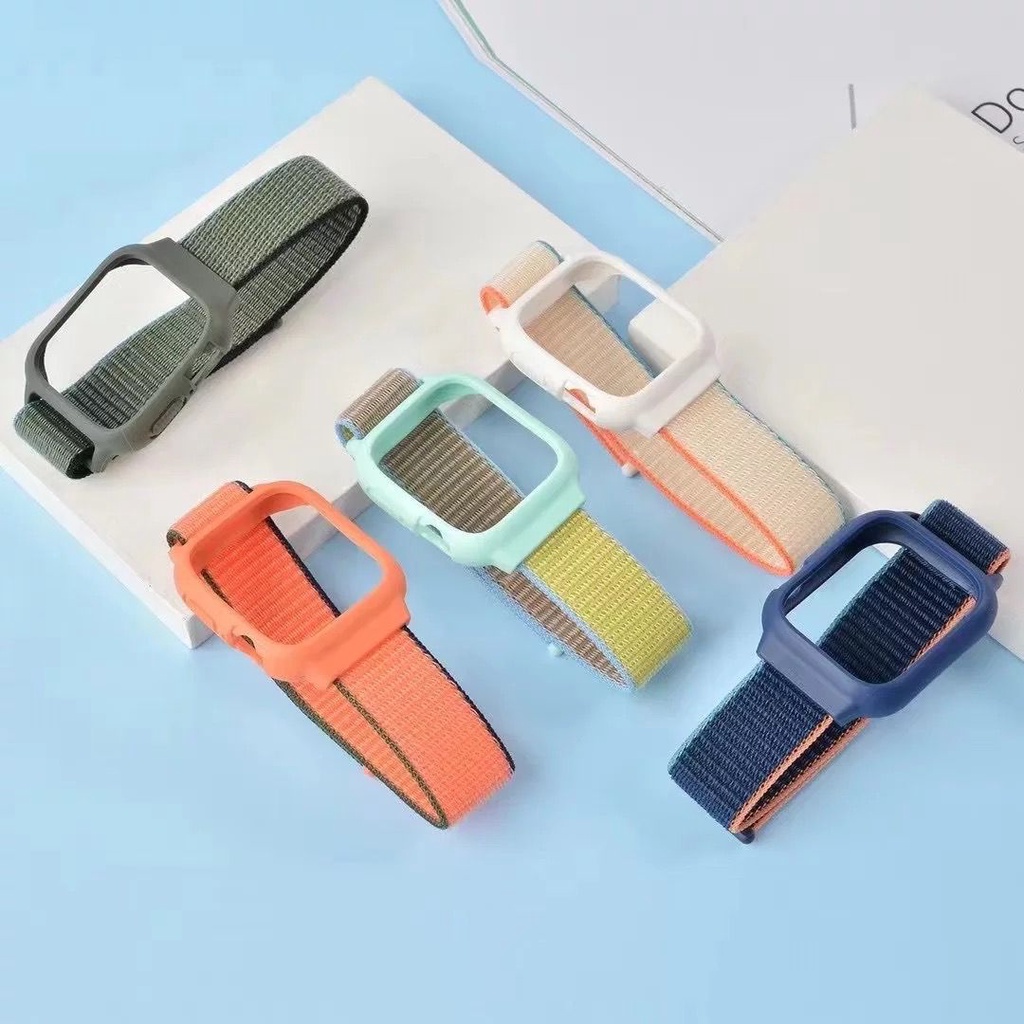 Dây Nylon Đeo Đồng Hồ Thông Minh Cho AP watch Series 1 2 3 4 5 SE 6 7 t500 ht99 w17 w27 pro max x8 45mm 41mm 42mm 44mm 38mm 40mm