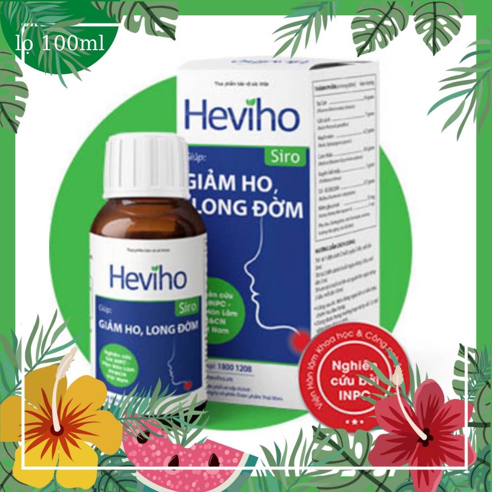 siro heviho giảm đau, rát họng, tăng sức đề kháng cho bé, giảm ho, long đờm, (lọ 100ml)