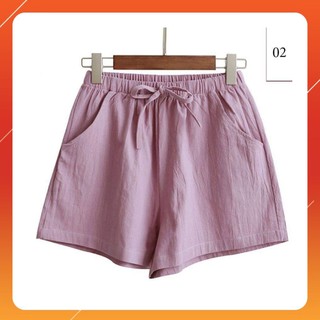 Quần đùi, quần short nữ chất đũi mặc siêu mát