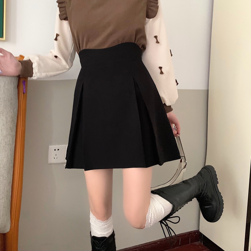 BIGSIZE Nữ chân váy chữ a dáng dài lưng cao màu đen mùa thu Phong cách Hàn Quốc cho người mập béo 45-100kg quảng châu cao cấp | BigBuy360 - bigbuy360.vn