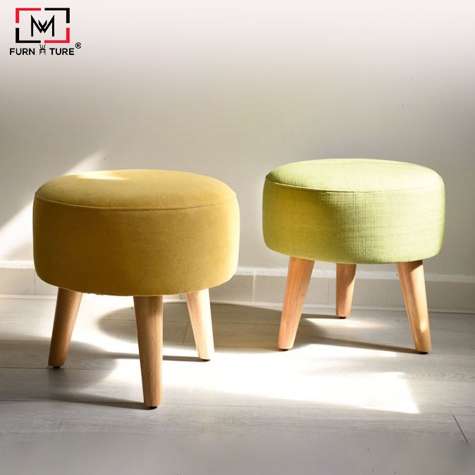 Ghế đôn đệm tròn vuông nhiều màu thương hiệu MW FURNITURE