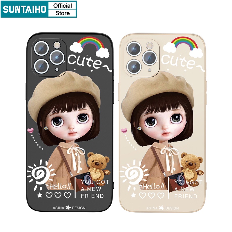 Suntaiho Ốp lưng iphone Ốp Điện Thoại silicon mềm in chữ You Got A New Friend cho iPhone 13 12 11 Pro Max X XR Xs Max 7 8 Plus