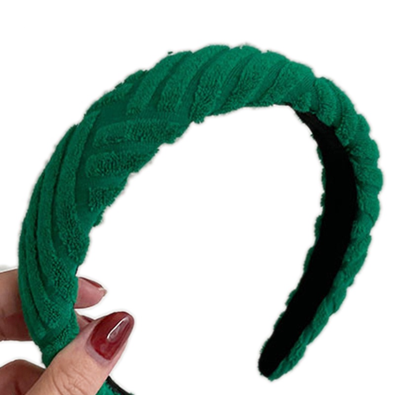 Băng Đô Nhung Kẻ Ô Vuông Màu Sắc Trơn Đàn Hồi Phong Cách Vintage