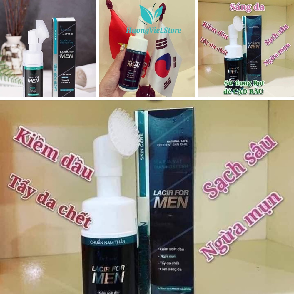 Sữa Rửa Mặt Dr Lacir Formen 150ml Hàn Quốc Trắng Da Loại Bỏ Mụn Cho Nam Da Dầu
