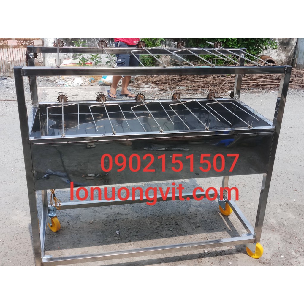 bếp nướng 2 tầng nướng gà vịt tự động quay