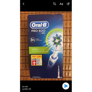 BÀN CHẢI ĐIỆN Oral-B PRO 600 CROSSACTION( Đức)