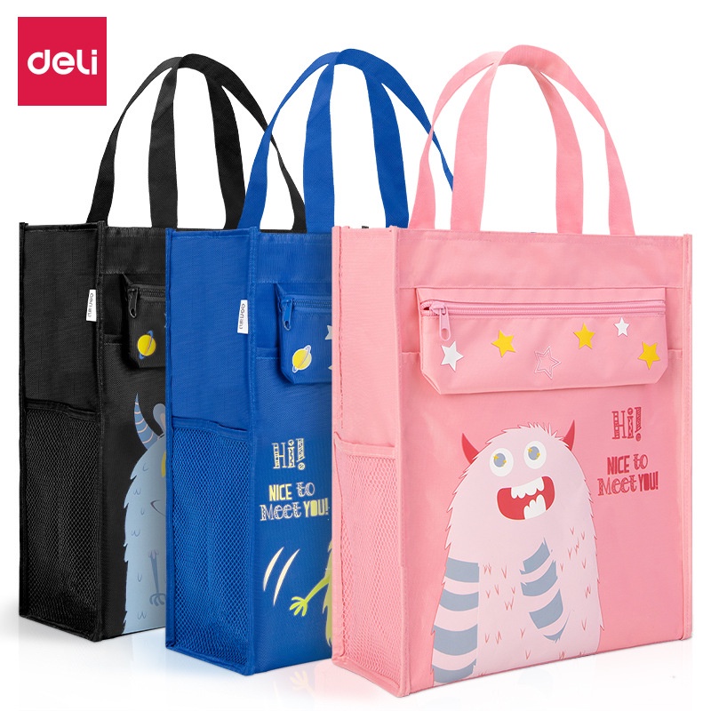 Túi tote vải canvas Deli cao cấp - Chất liệu chống thấm nước, thiết kế ngăn sặc sỡ thời trang - MM011-67