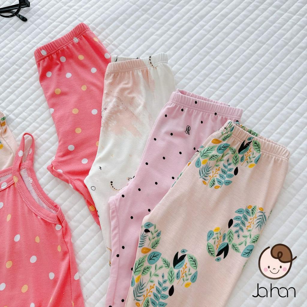 Bộ 2 dây Size 80-120  quần lửng qua gối cotton lạnh mát mịn cho bé gái