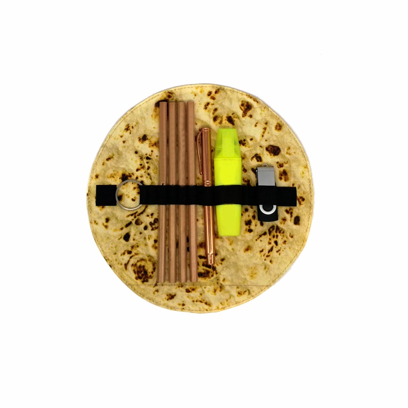 Túi Cuộn Đựng Bút/Văn Phòng Phẩm Giả Bánh Pizza/Bánh Pancake Mới Nhất