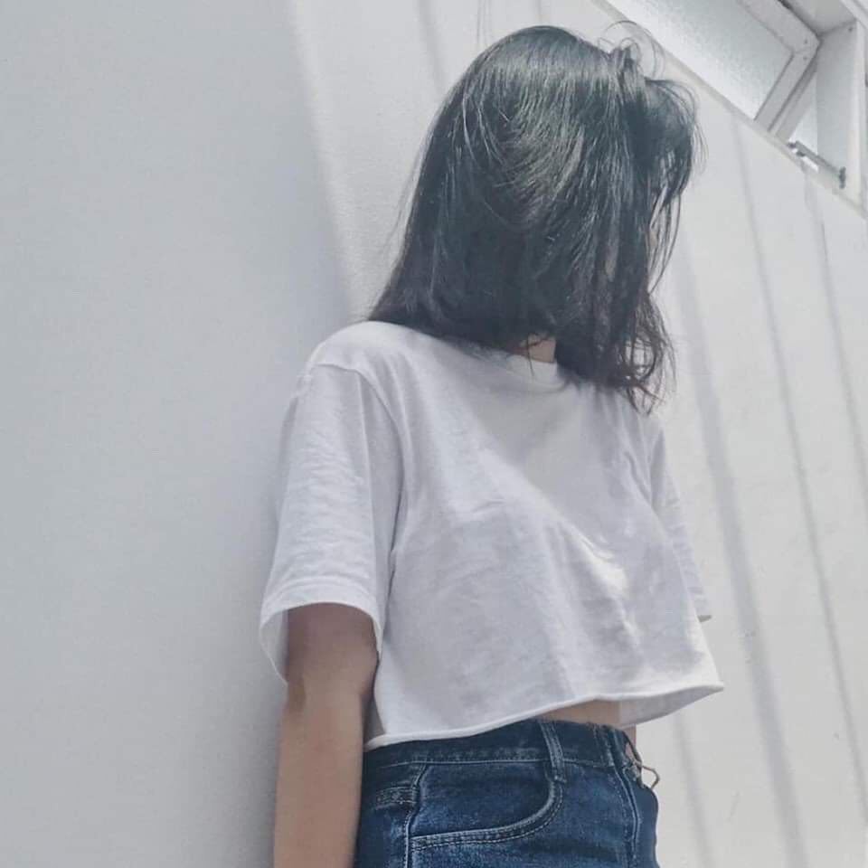 Áo thun croptop cổ tròn  A210