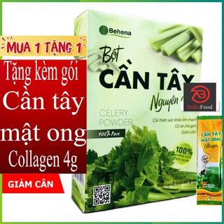 Bột Cần Tây giảm cân Behena (Hộp 50gr) - Bột cần tây sấy lạnh - Giảm cholesterol - Cải Thiện sức khoẻ Tim Mạch