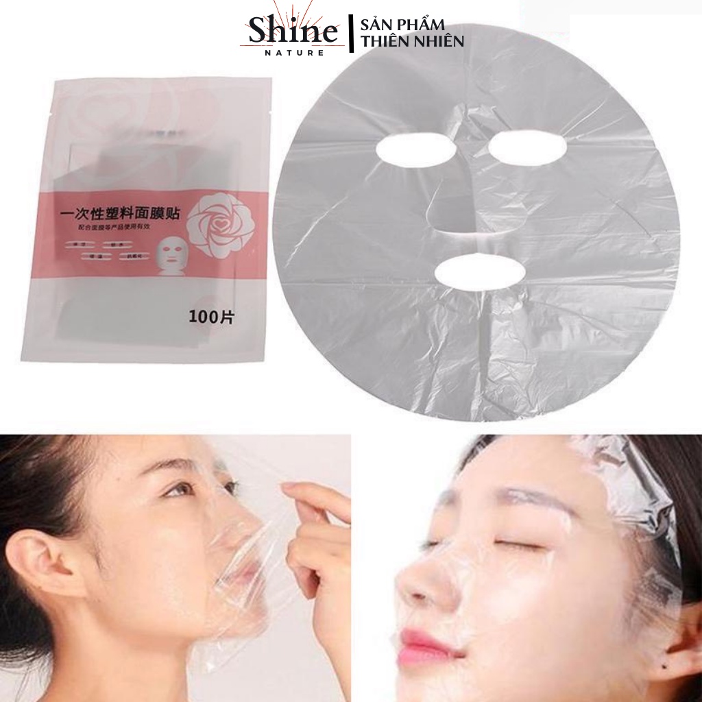 Mặt nạ ni lông ủ tê màng ủ tê dưỡng ẩm (gói 100 chiếc) chất liệu pe an toàn hiệu quả ( giá sỉ siêu rẻ  ) | BigBuy360 - bigbuy360.vn