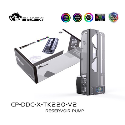 Tank hộp kèm pump có màn hình nhiệt độ của Bykski CP-DDC-X-TK180-V2