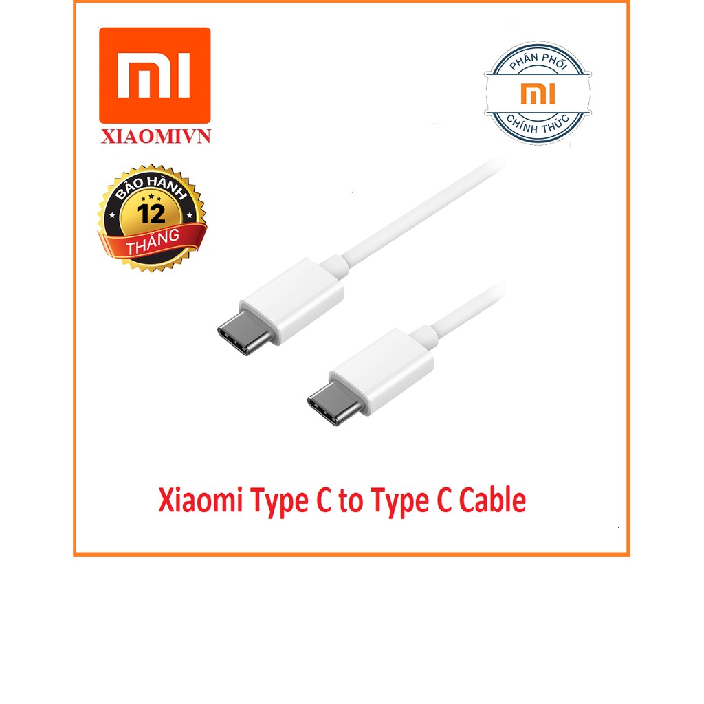 Cáp Sạc Xiaomi USB type C To USB type C (1.5m) sạc nhanh 5A-100W truyền dữ liệu 480Mbps - Hàng Chính Hãng