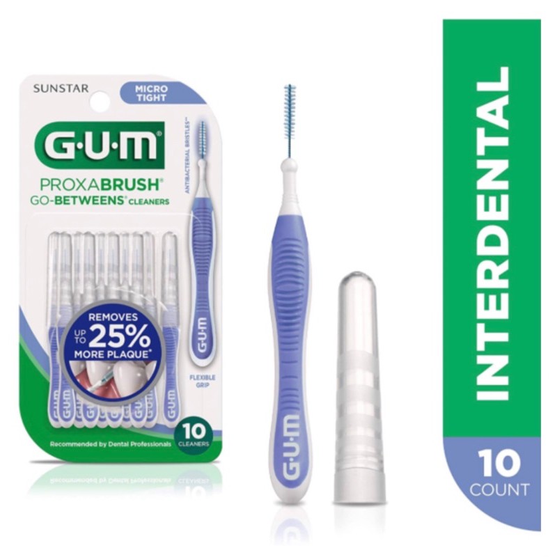 Tăm nha khoa Sunstar GUM ProxaBrush vĩ 10 cây Hàng Mỹ chính hãng