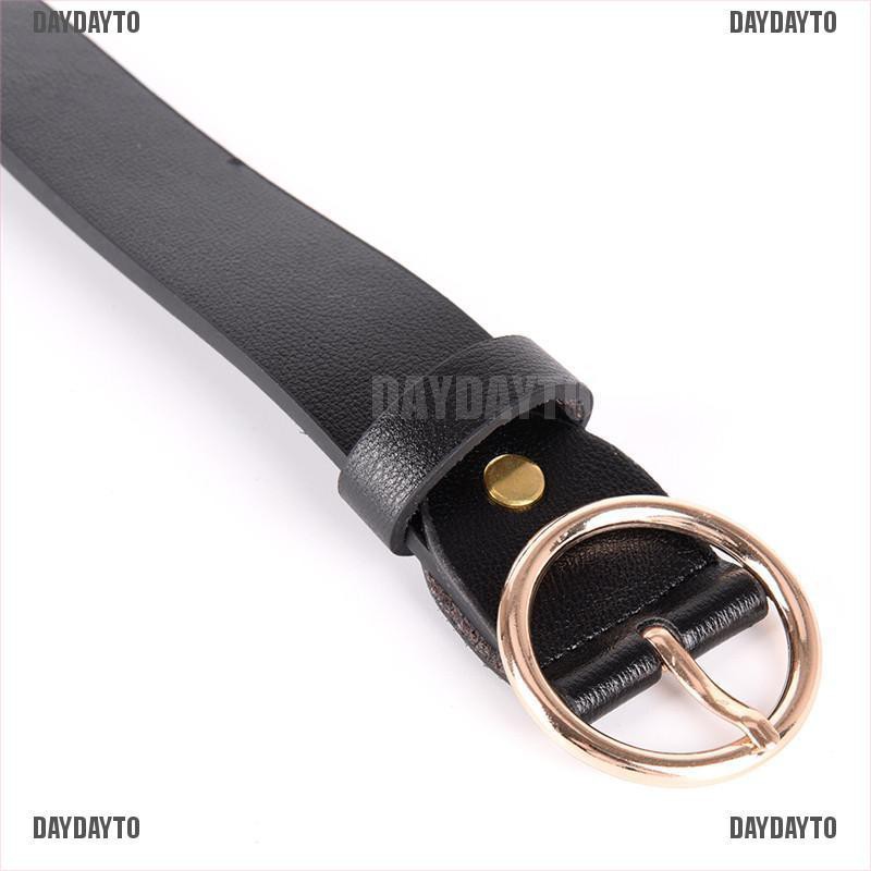 Thắt lưng da PU có vòng kim loại cho nữ