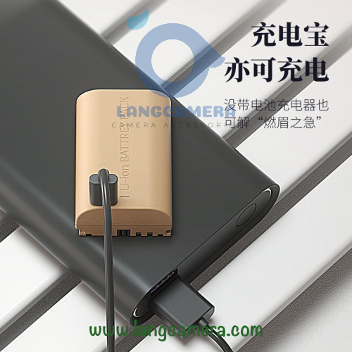 Pin tích hợp sạc Canon LP-E6 cổng Type C - Hiệu Kingma